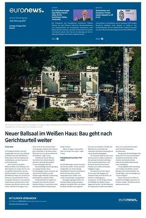Prima pagina EuroNews (German) di oggi - Quotidiano estero