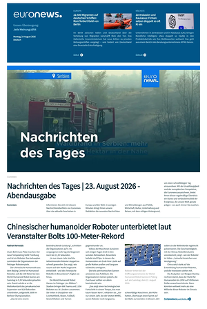 Prima pagina EuroNews (German) di oggi - Quotidiano estero