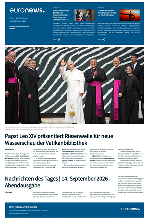 Prima pagina EuroNews (German) di oggi - Quotidiano estero