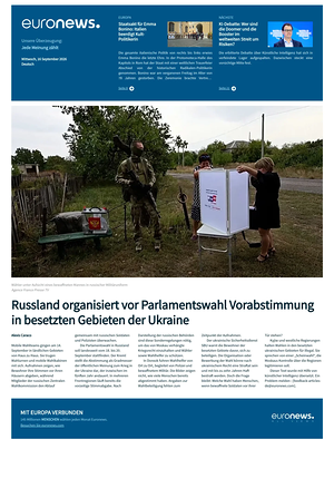 Prima pagina EuroNews (German) di oggi - Quotidiano estero