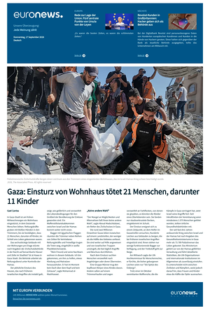 Prima pagina EuroNews (German) di oggi - Quotidiano estero