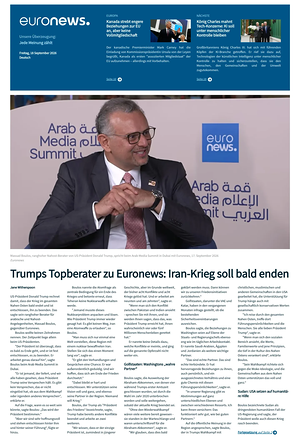 Prima pagina EuroNews (German) di oggi - Quotidiano estero