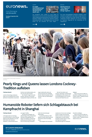 Prima pagina EuroNews (German) di oggi - Quotidiano estero