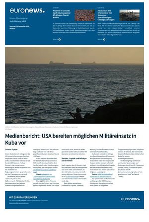 Prima pagina EuroNews (German) di oggi - Quotidiano estero