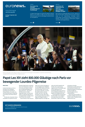 Prima pagina EuroNews (German) di oggi - Quotidiano estero