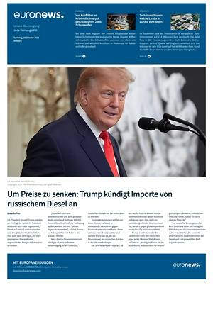 Prima pagina EuroNews (German) di oggi - Quotidiano estero