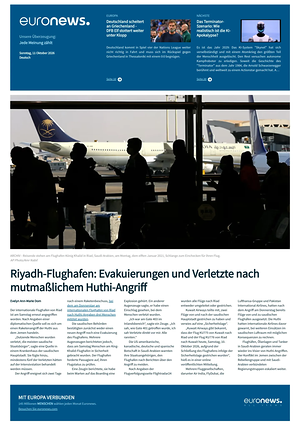 Prima pagina EuroNews (German) di oggi - Quotidiano estero