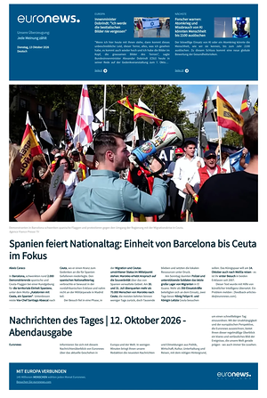 Prima pagina EuroNews (German) di oggi - Quotidiano estero