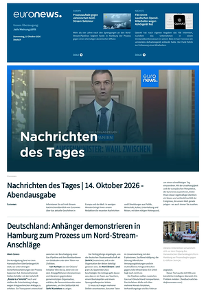 Prima pagina EuroNews (German) di oggi - Quotidiano estero