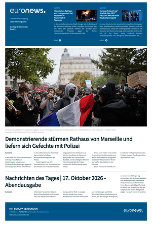 Prima pagina EuroNews (German) di oggi - Quotidiano estero