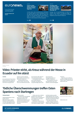 Prima pagina EuroNews (German) di oggi - Quotidiano estero