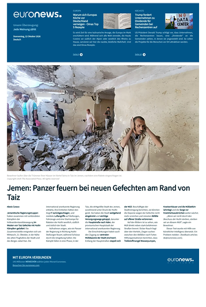 Prima pagina EuroNews (German) di oggi - Quotidiano estero