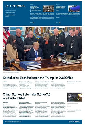 Prima pagina EuroNews (German) di oggi - Quotidiano estero