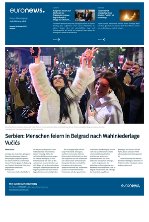 Prima pagina EuroNews (German) di oggi - Quotidiano estero