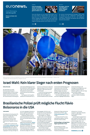 Prima pagina EuroNews (German) di oggi - Quotidiano estero