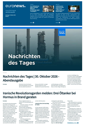 Prima pagina EuroNews (German) di oggi - Quotidiano estero