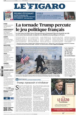 Prima pagina Le Figaro di oggi - Quotidiano estero