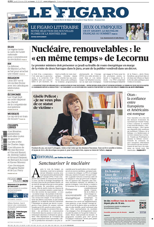 Prima pagina Le Figaro di oggi - Quotidiano estero
