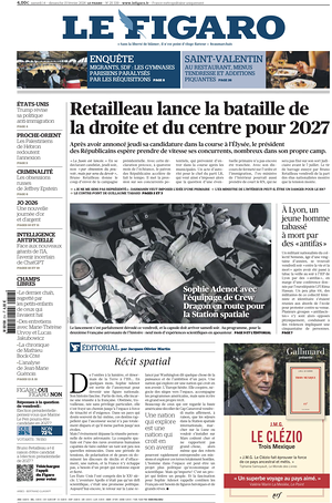 Prima pagina Le Figaro di oggi - Quotidiano estero