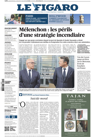 Prima pagina Le Figaro di oggi - Quotidiano estero