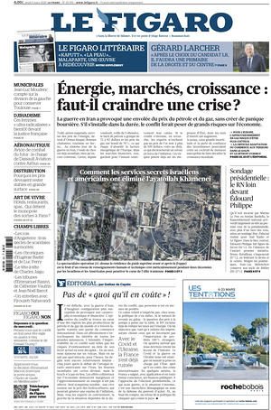 Prima pagina Le Figaro di oggi - Quotidiano estero