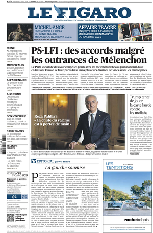 Prima pagina Le Figaro di oggi - Quotidiano estero