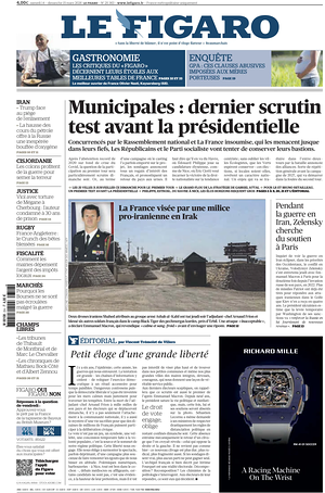Prima pagina Le Figaro di oggi - Quotidiano estero
