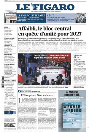Prima pagina Le Figaro di oggi - Quotidiano estero