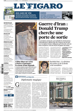 Prima pagina Le Figaro di oggi - Quotidiano estero