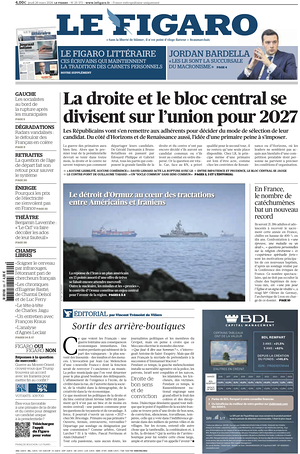 Prima pagina Le Figaro di oggi - Quotidiano estero