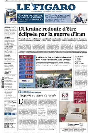 Prima pagina Le Figaro di oggi - Quotidiano estero