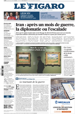 Prima pagina Le Figaro di oggi - Quotidiano estero