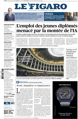 Prima pagina Le Figaro di oggi - Quotidiano estero