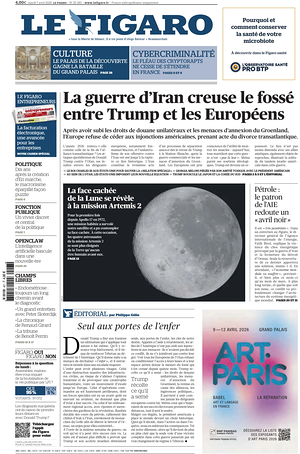 Prima pagina Le Figaro di oggi - Quotidiano estero