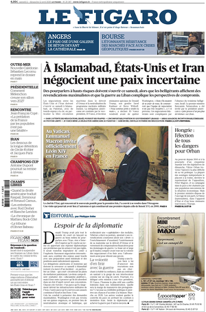 Prima pagina Le Figaro di oggi - Quotidiano estero