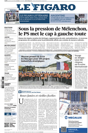 Prima pagina Le Figaro di oggi - Quotidiano estero
