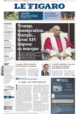 Prima pagina Le Figaro di oggi - Quotidiano estero