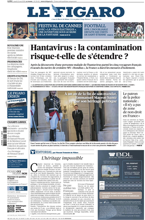 Prima pagina Le Figaro di oggi - Quotidiano estero