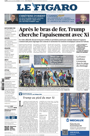 Prima pagina Le Figaro di oggi - Quotidiano estero
