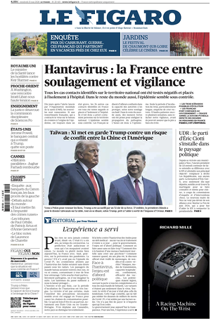 Prima pagina Le Figaro di oggi - Quotidiano estero