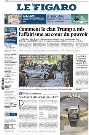 Prima pagina Le Figaro di oggi - Quotidiano estero