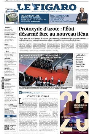 Prima pagina Le Figaro di oggi - Quotidiano estero