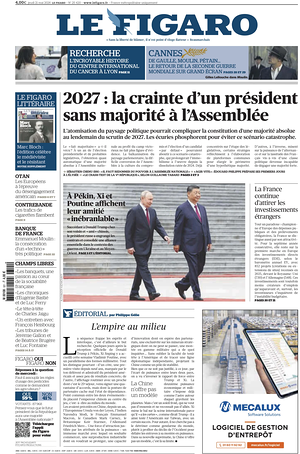 Prima pagina Le Figaro di oggi - Quotidiano estero