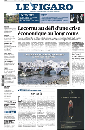 Prima pagina Le Figaro di oggi - Quotidiano estero