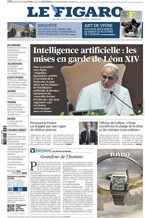 Prima pagina Le Figaro di oggi - Quotidiano estero