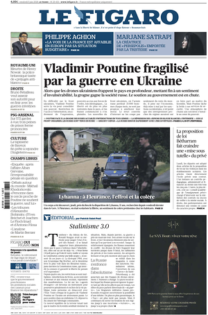 Prima pagina Le Figaro di oggi - Quotidiano estero
