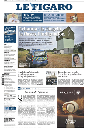 Prima pagina Le Figaro di oggi - Quotidiano estero