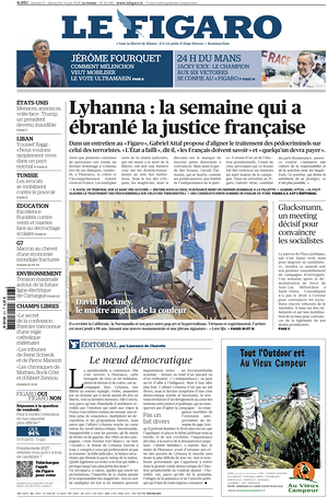 Prima pagina Le Figaro di oggi - Quotidiano estero