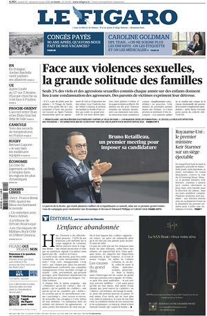 Prima pagina Le Figaro di oggi - Quotidiano estero