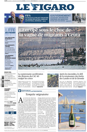 Prima pagina Le Figaro di oggi - Quotidiano estero